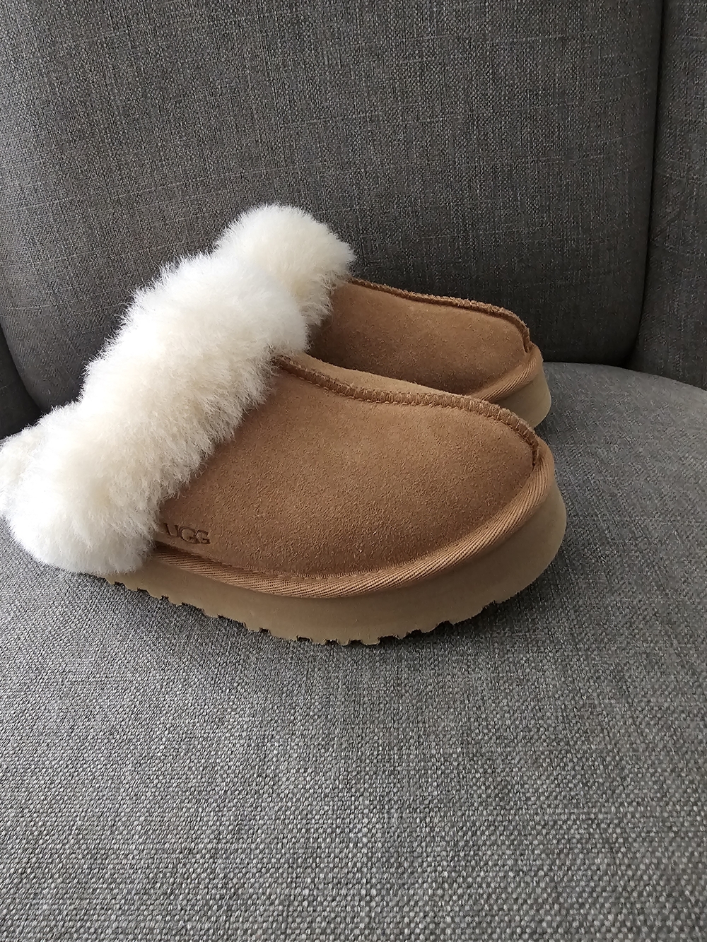 UGG Chestnut Shearling Clog Slippers